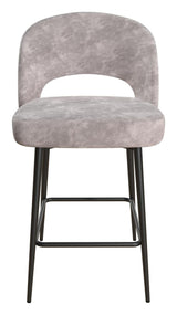 Alexi barstool, Light gray velvet