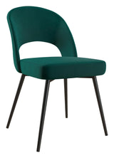 Alexi Dining Chair Padded Green Velvet