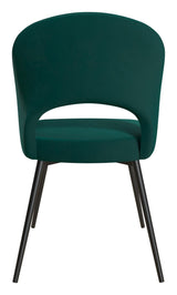 Alexi Dining Chair Padded Green Velvet