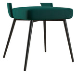 Alexi Dining Chair Padded Green Velvet