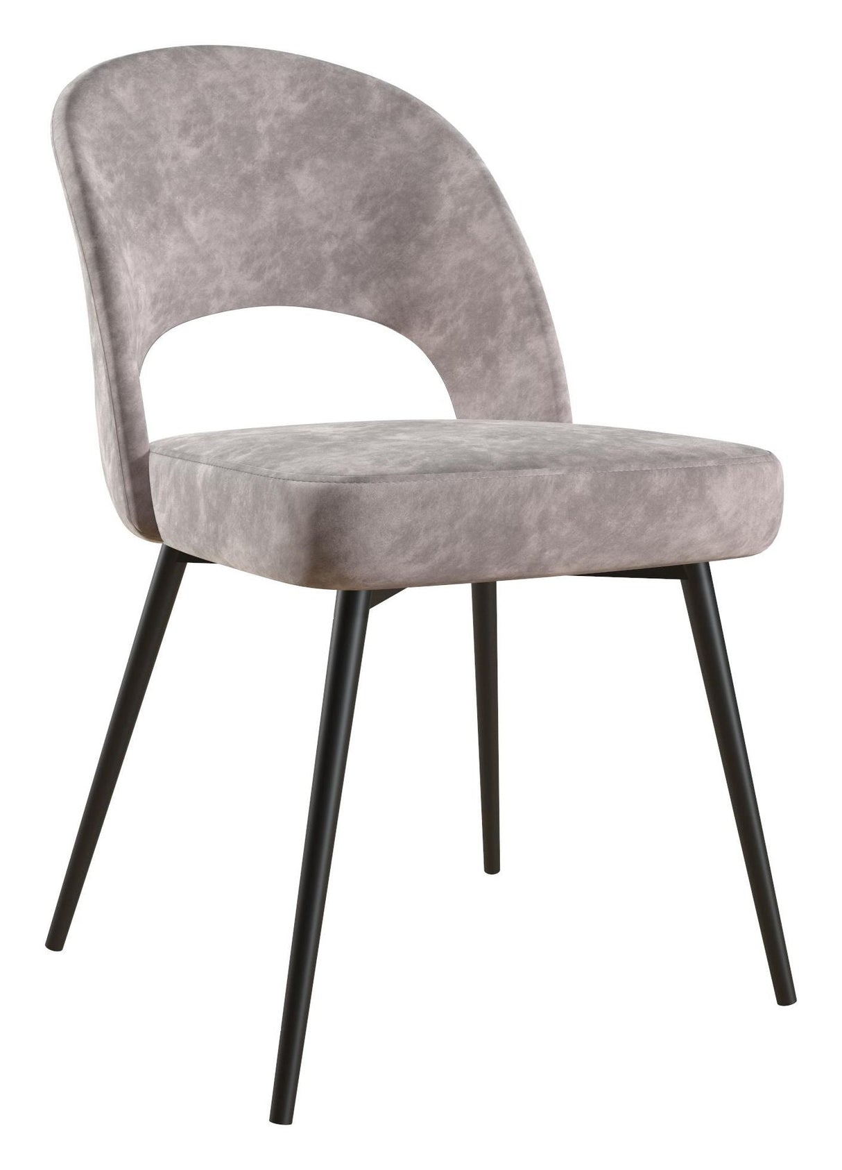 Alexi Dining Chair Padded, Light Gray Velvet