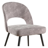 Alexi Dining Chair Padded, Light Gray Velvet