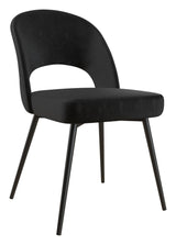 Alexi Dining Chair Padded Black Velvet