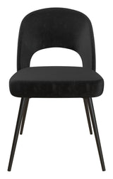 Alexi Dining Chair Padded Black Velvet