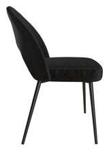 Alexi Dining Chair Padded Black Velvet