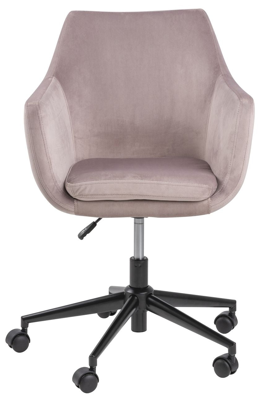 Amada Office Chair, Dusty Rose Velour