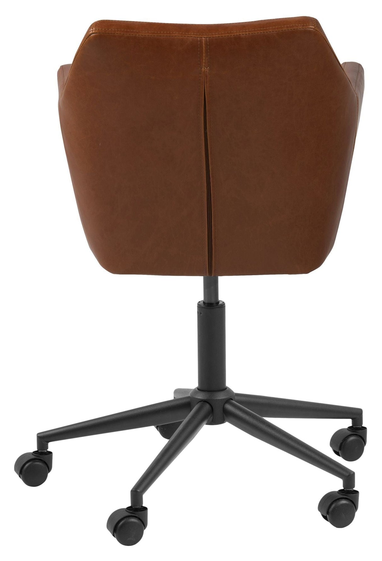 Amada Office Chair w. 5-star Foot, Cognac Leatherette