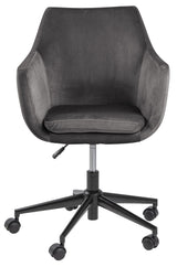 Amada Office Chair, Dark Gray Velvet