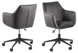 Amada Office Chair, Dark Gray Velvet