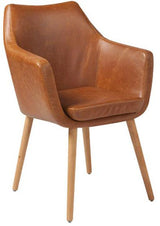 Amada Dining chair, Cognac PU leather