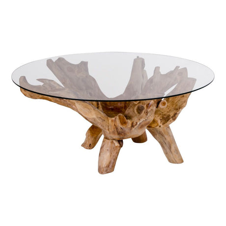 Amazon Coffee Table, Round with Glass