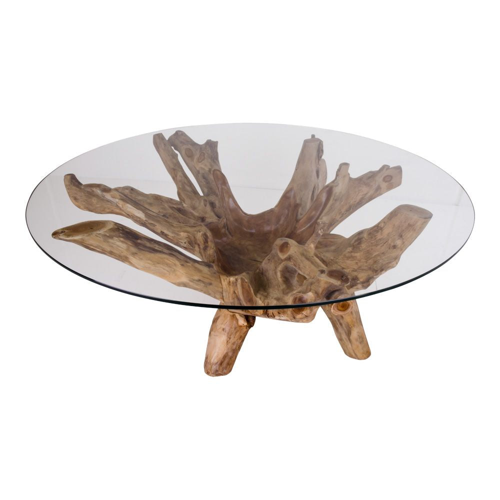 Amazon Coffee Table, Round with Glass