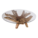 Amazon Coffee Table, Round with Glass