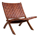 Ancona Lounge Chair in brown leather