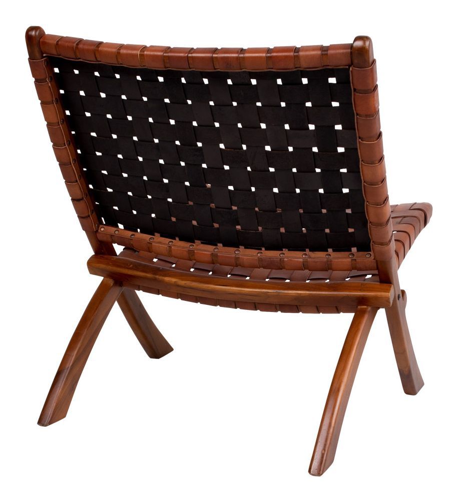 Ancona Lounge Chair in brown leather