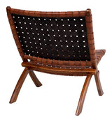 Ancona Lounge Chair in brown leather