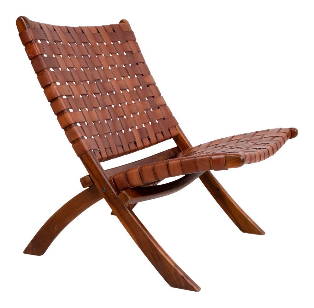 Ancona Lounge Chair in brown leather