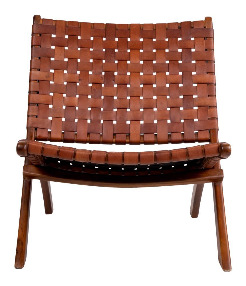 Ancona Lounge Chair in brown leather