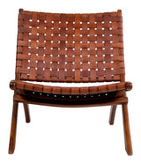 Ancona Lounge Chair in brown leather