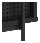 Angus Shelf w. cupboard, H113,8, Black melamine