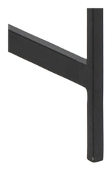 Angus Desk with sliding door, Black melamine