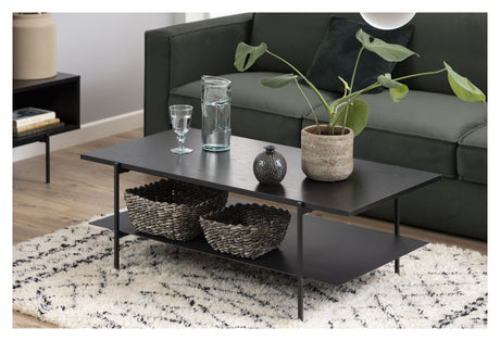 Angus Coffee table, 115x60, Black melamine