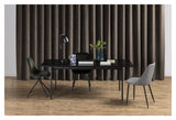 Angus Dining table, 200x90, Black melamine