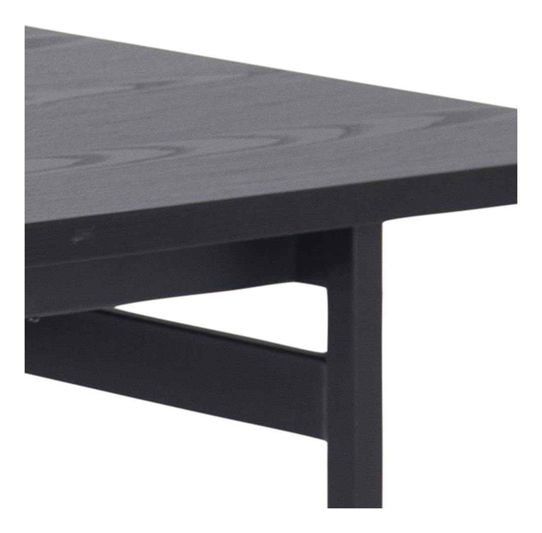 Angus Dining table, 200x90, Black melamine