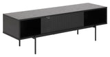 Angus Tvbord w. sliding door, Melamine ash black