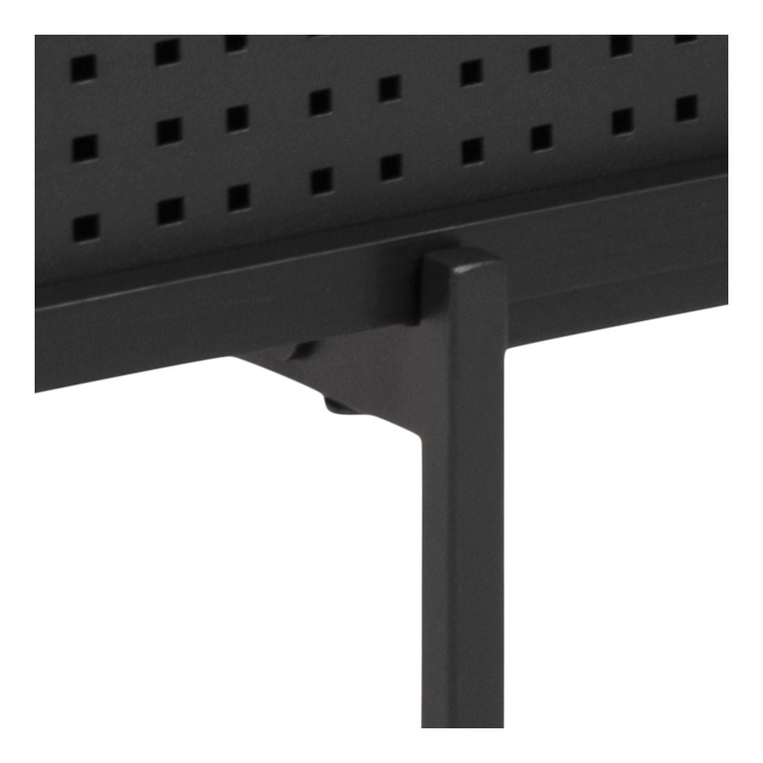 Angus Tvbord w. sliding door, Melamine ash black