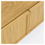 Taiana TV table with 2 doors - Oak veneer