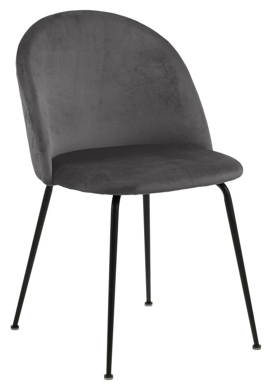 Ariel Dining chair with Harlequin sewing, Dark gray