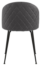 Ariel Dining chair with Harlequin sewing, Dark gray