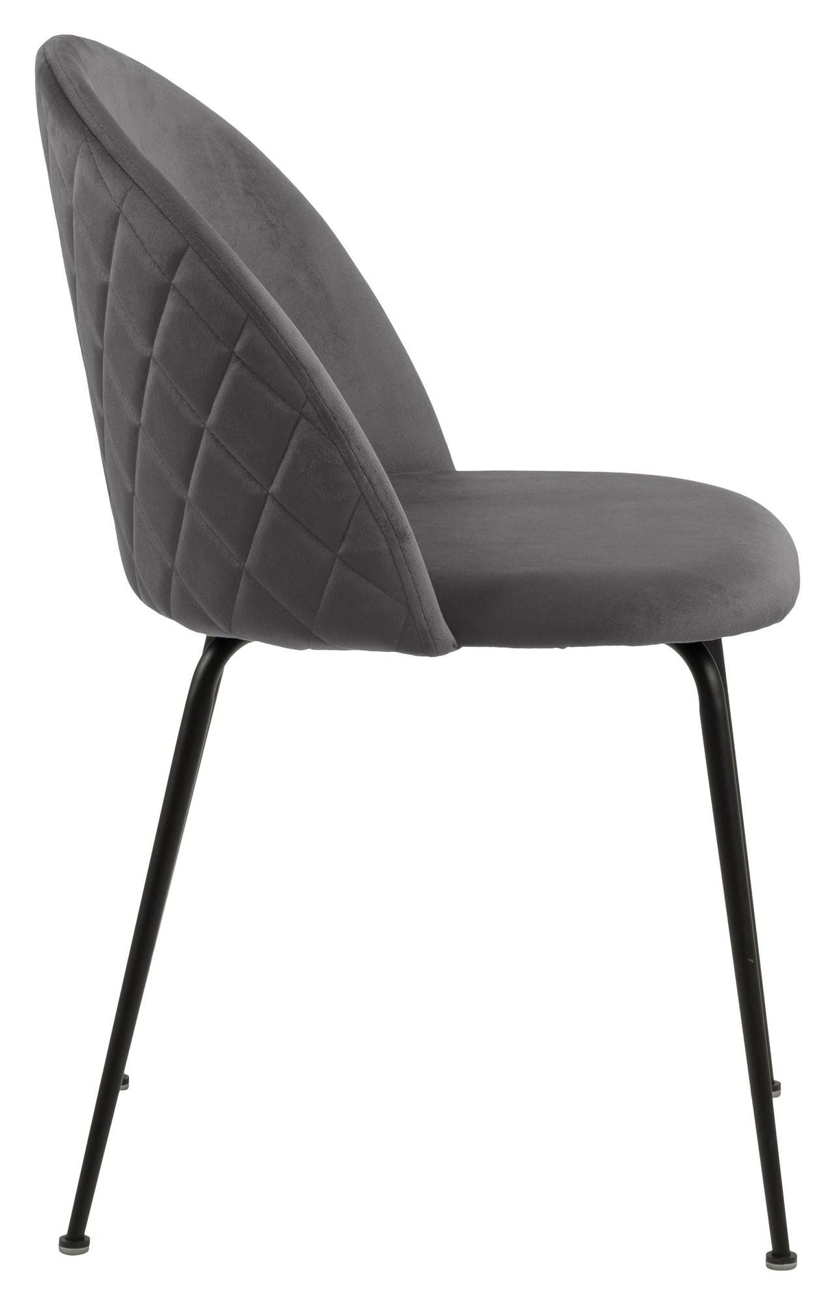 Ariel Dining chair with Harlequin sewing, Dark gray