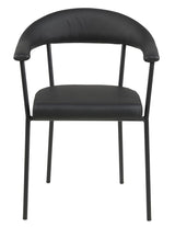 Asli Dining chair w/armrests, Black PU