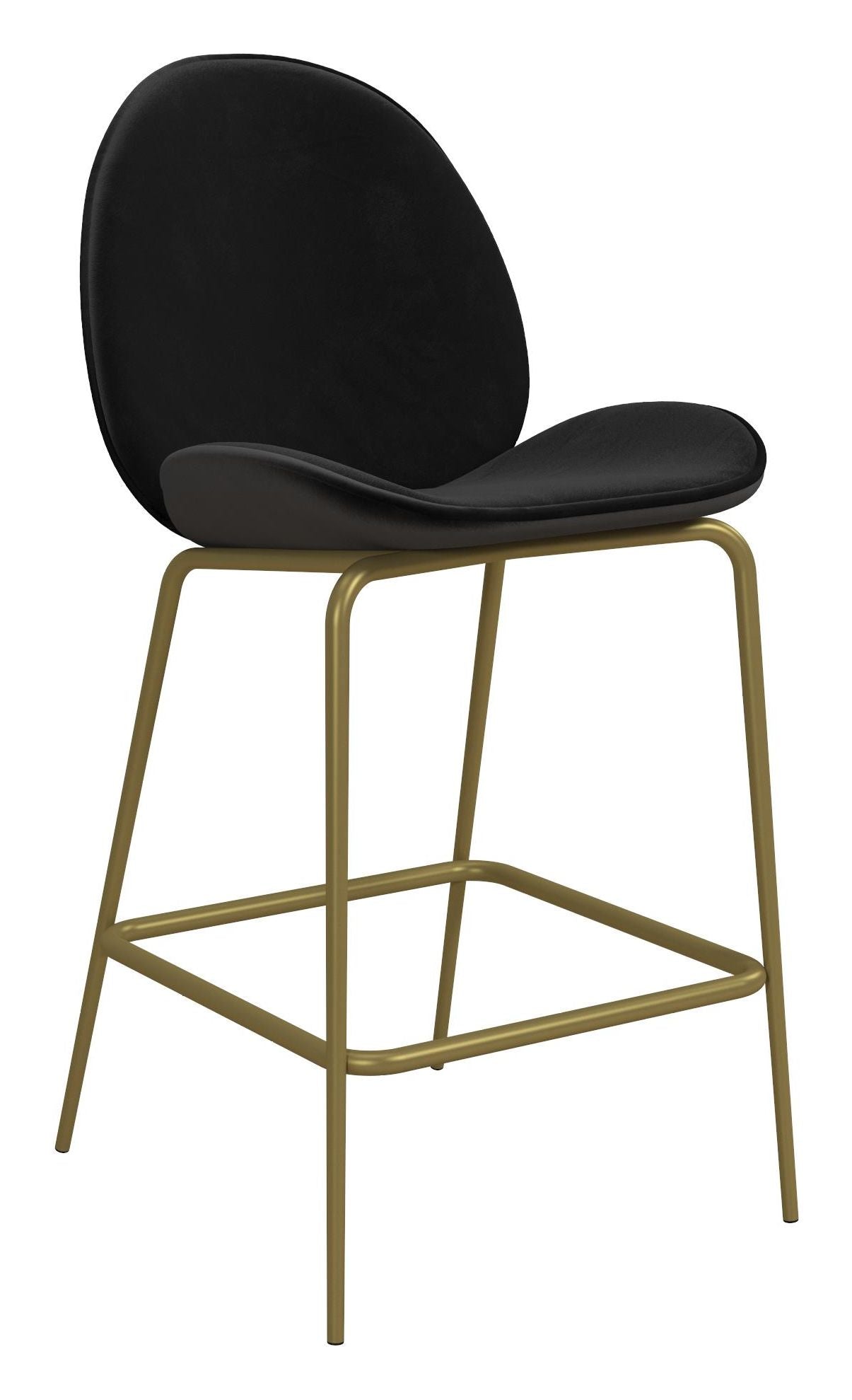 Astor Counterchair, upholstered, Black velvet