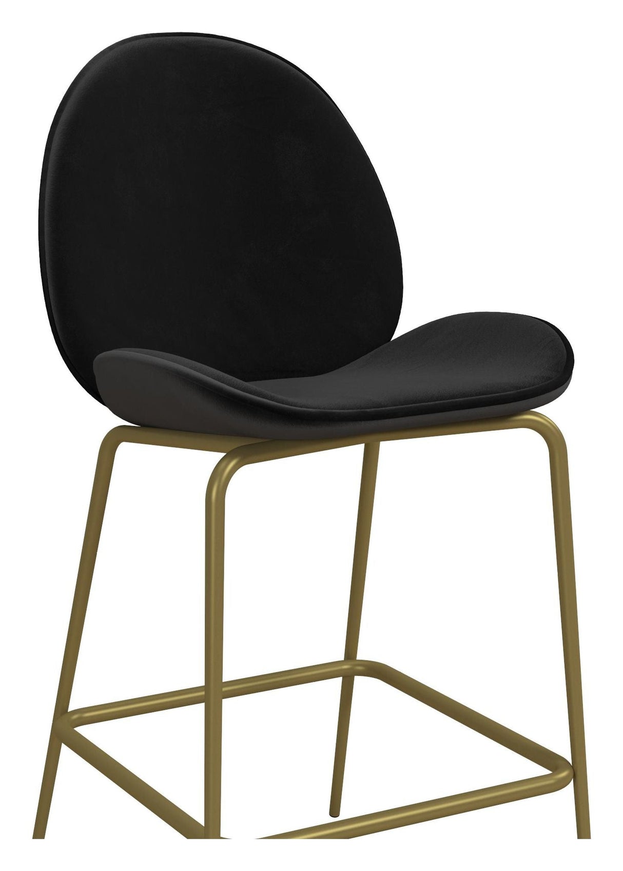 Astor Counterchair, upholstered, Black velvet