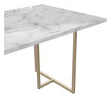 Astor Dining Table, White Marble Look