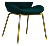 Astor Dining chair upholstered, Green velvet