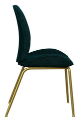 Astor Dining chair upholstered, Green velvet