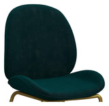 Astor Dining chair upholstered, Green velvet