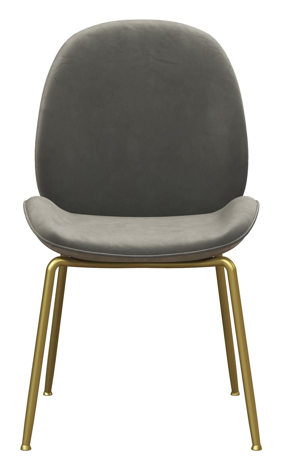 Astor Dining chair upholstered, light gray velvet