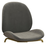 Astor Dining chair upholstered, light gray velvet