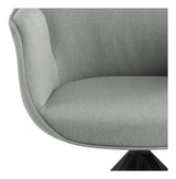 Boston Dining chair with armrests, light gray fabric