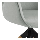 Boston Dining chair with armrests, light gray fabric