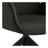 Boston Dining Chair, Dark Gray Fabric/Black