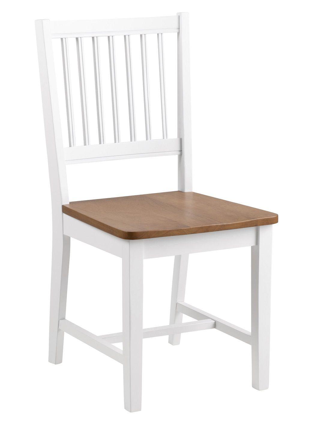 Aussi Dining chair in rubber wood, White painted