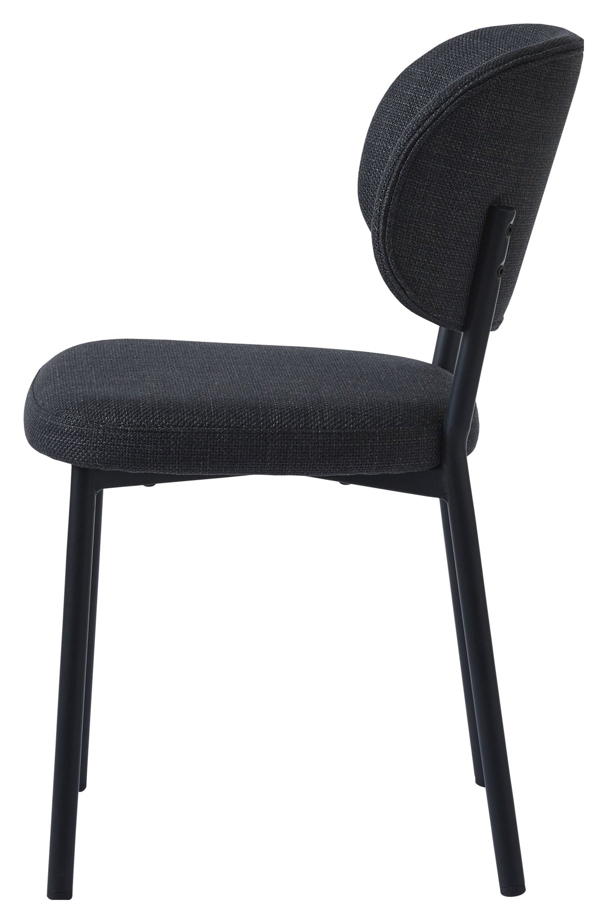 Fowler, dining chair - gray/black