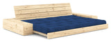 Base Sofa bed with Sideboxes, Royal Blue/nature