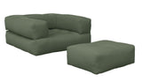 Cube Futon, Olive Green